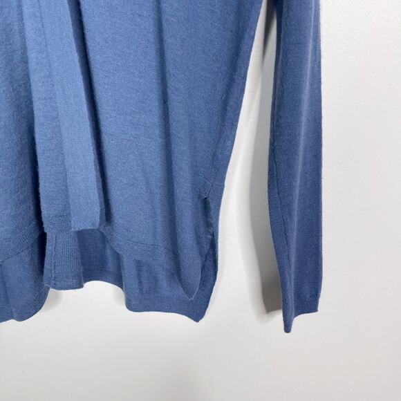 Vince Womens XSmall Blue Double V Neck Lightweight Sweater Wool Cashmere Blend - Picture 4 of 9